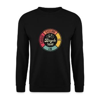 Bicycle Squad, mobilité, environnement, cyclisme - Sweat-shirt Unisexe - noir - Devant - Alina (178cm) & Michal (187cm)