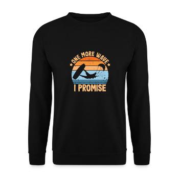 Kitesurfing eine welle noch kitesurfer outfit - Unisex Pullover - Schwarz - Vorne - Alina (178cm) & Michal (187cm)