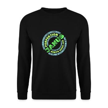 Perfektion Perfekt Janus - Unisex Pullover - Schwarz - Vorne - Alina (178cm) & Michal (187cm)
