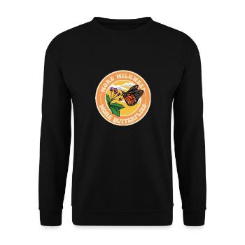 Monarque papillon monarque américain papillon monarque - Sweat-shirt Unisexe - noir - Devant - Alina (178cm) & Michal (187cm)