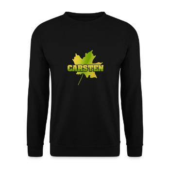 Geschenk für Carsten - Unisex Pullover - Schwarz - Vorne - Alina (178cm) & Michal (187cm)