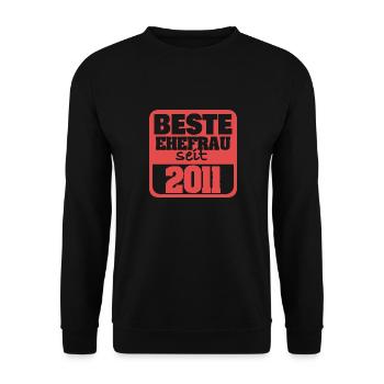 Ehefrau 2011 - Unisex Pullover - Schwarz - Vorne - Alina (178cm) & Michal (187cm)