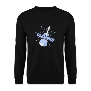 Violin Violin First name Clemens - Unisex Sweatshirt - black - Front - Alina (178cm) & Michal (187cm)