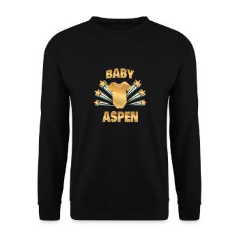 Gift for Aspen - Unisex Sweatshirt - black - Front - Alina (178cm) & Michal (187cm)