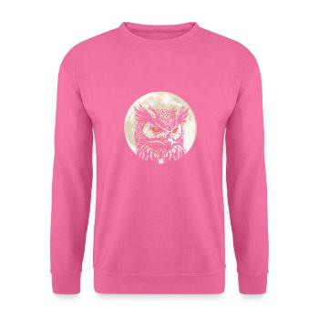 Eule, Wald, Nacht, Wildtiere, Vögel, Natur - Unisex Pullover - Pink - Vorne
