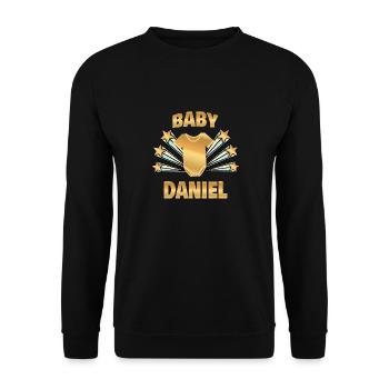Pregnant Daniel - Unisex Sweatshirt - black - Front - Alina (178cm) & Michal (187cm)