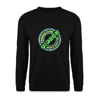 Geschenk für Gideon - Unisex Pullover - Schwarz - Vorne - Alina (178cm) & Michal (187cm)