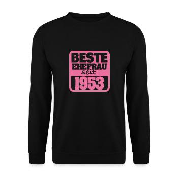 Jahr 1953 - Unisex Pullover - Schwarz - Vorne - Alina (178cm) & Michal (187cm)
