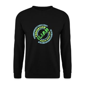 Perfektion Ilian - Unisex Pullover - Schwarz - Vorne - Alina (178cm) & Michal (187cm)