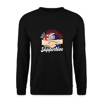 Pas australien mais voyageur solidaire Touriste - Sweat-shirt Unisexe - noir - Devant - Alina (178cm) & Michal (187cm)