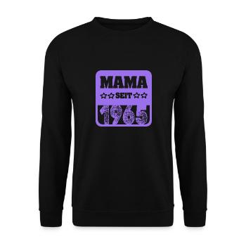 Mutti 1965 - Unisex Pullover - Schwarz - Vorne - Alina (178cm) & Michal (187cm)