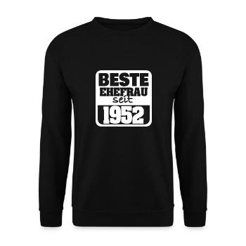Jahr 1952 - Unisex Pullover - Schwarz - Vorne - Alina (178cm) & Michal (187cm)