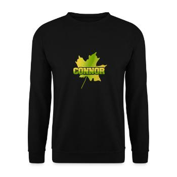 Ahornblatt Connor - Unisex Pullover - Schwarz - Vorne - Alina (178cm) & Michal (187cm)