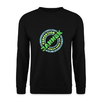 Perfektion Jannek - Unisex Pullover - Schwarz - Vorne - Alina (178cm) & Michal (187cm)