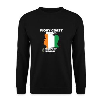 Ivory Coast Bound Country Travel Ivorian Flag - Unisex Sweatshirt - black - Front - Alina (178cm) & Michal (187cm)