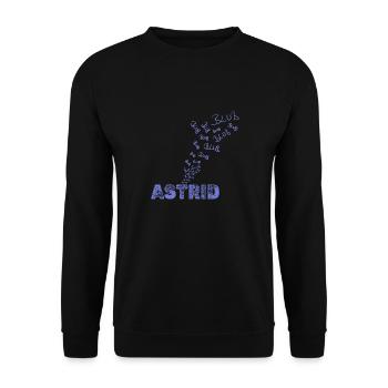 Segeln Astrid - Unisex Pullover - Schwarz - Vorne - Alina (178cm) & Michal (187cm)
