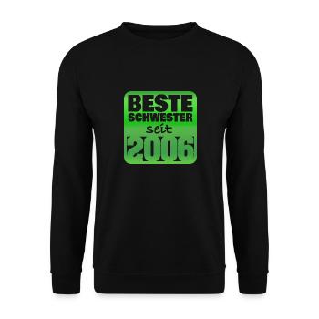 Schwester 2006 - Unisex Pullover - Schwarz - Vorne - Alina (178cm) & Michal (187cm)