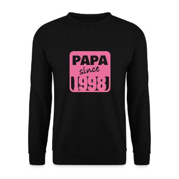 Vater 1998 - Unisex Pullover - Schwarz - Vorne - Alina (178cm) & Michal (187cm)