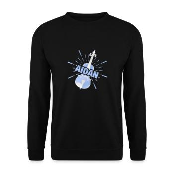 Prénom Aidan - Sweat-shirt Unisexe - noir - Devant - Alina (178cm) & Michal (187cm)