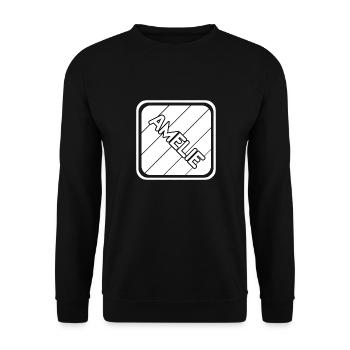 Amelie als Mädchenname - Unisex Pullover - Schwarz - Vorne - Alina (178cm) & Michal (187cm)