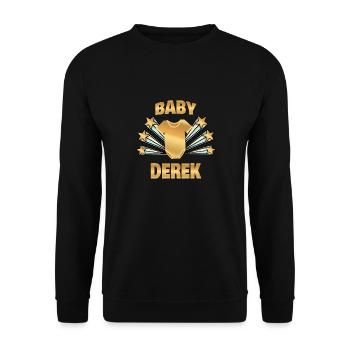 Gift for Derek - Unisex Sweatshirt - black - Front - Alina (178cm) & Michal (187cm)
