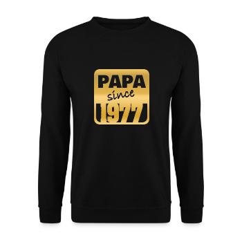 Jahr 1977 - Unisex Pullover - Schwarz - Vorne - Alina (178cm) & Michal (187cm)