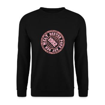 Vater 1992 - Unisex Pullover - Schwarz - Vorne - Alina (178cm) & Michal (187cm)