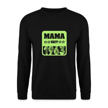 Mutti 1963 - Unisex Pullover - Schwarz - Vorne - Alina (178cm) & Michal (187cm)