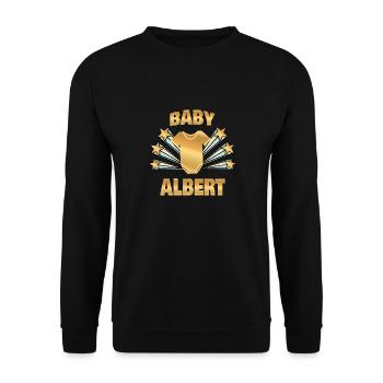 Gift for Albert - Unisex Sweatshirt - black - Front - Alina (178cm) & Michal (187cm)