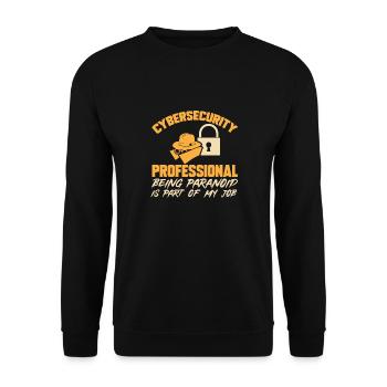 Cybersecurity Hackers IT Security - Unisex Sweatshirt - black - Front - Alina (178cm) & Michal (187cm)