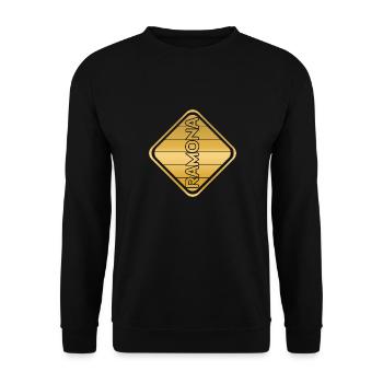First name Ramona - Unisex Sweatshirt - black - Front - Alina (178cm) & Michal (187cm)