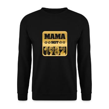 Mutter 1982 - Unisex Pullover - Schwarz - Vorne - Alina (178cm) & Michal (187cm)