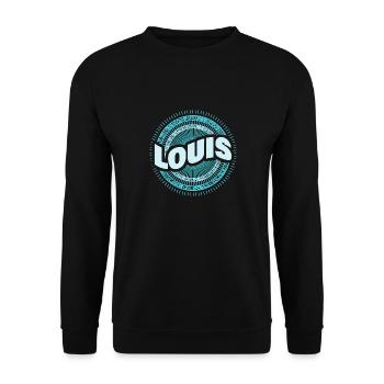 Louis comme idée cadeau - Sweat-shirt Unisexe - noir - Devant - Alina (178cm) & Michal (187cm)