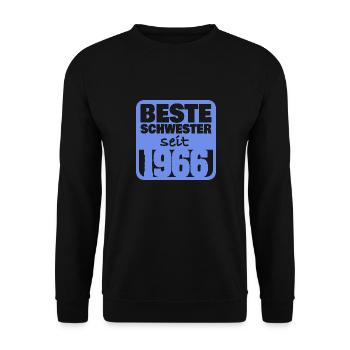 Schwesterchen 1966 - Unisex Pullover - Schwarz - Vorne - Alina (178cm) & Michal (187cm)