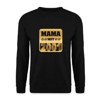 Mom 2001 - Unisex Sweatshirt - black - Front - Alina (178cm) & Michal (187cm)
