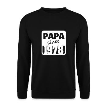 Père 1978 - Sweat-shirt Unisexe - noir - Devant - Alina (178cm) & Michal (187cm)