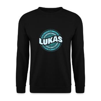 Lukas - Sweat-shirt Unisexe - noir - Devant - Alina (178cm) & Michal (187cm)