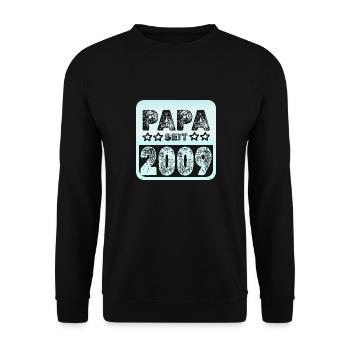 Dad 2009 - Unisex Sweatshirt - black - Front - Alina (178cm) & Michal (187cm)