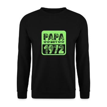 1972 - Unisex Pullover - Schwarz - Vorne - Alina (178cm) & Michal (187cm)