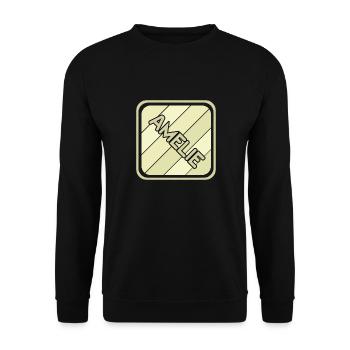 Amélie comme prénom de fille - Sweat-shirt Unisexe - noir - Devant - Alina (178cm) & Michal (187cm)