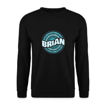 Brian - Unisex Pullover - Schwarz - Vorne - Alina (178cm) & Michal (187cm)