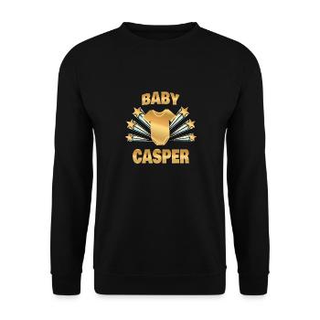 Gift for Casper - Unisex Sweatshirt - black - Front - Alina (178cm) & Michal (187cm)