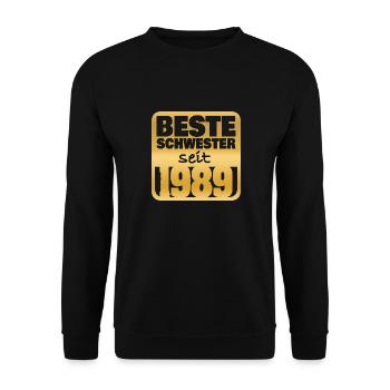 Sister 1989 - Unisex Sweatshirt - black - Front - Alina (178cm) & Michal (187cm)