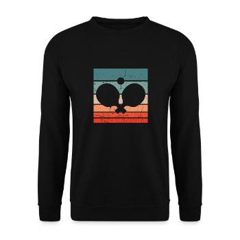 Tischtennis, Tischtennis, Tischtennis - Unisex Pullover - Schwarz - Vorne - Alina (178cm) & Michal (187cm)