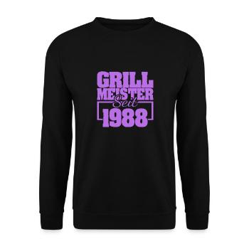 Grillen 1988 - Unisex Pullover - Schwarz - Vorne - Alina (178cm) & Michal (187cm)