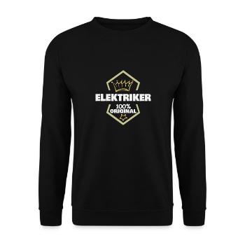 Cadeau pour électricien - Sweat-shirt Unisexe - noir - Devant - Alina (178cm) & Michal (187cm)