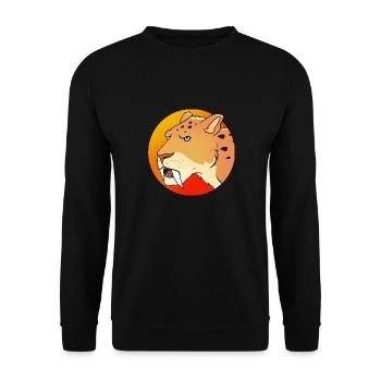 Tigre à dents de sabre - Sweat-shirt Unisexe - noir - Devant - Alina (178cm) & Michal (187cm)