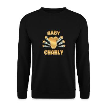 Charly - Unisex Sweatshirt - black - Front - Alina (178cm) & Michal (187cm)