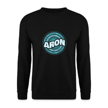 Gift idea Aron - Unisex Sweatshirt - black - Front - Alina (178cm) & Michal (187cm)