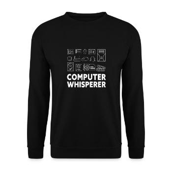 Tech Support Nerds Geek... Programmierer & Nerd - Unisex Pullover - Schwarz - Vorne - Alina (178cm) & Michal (187cm)
